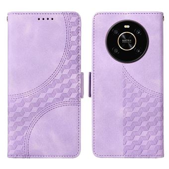 Capa FLOODKING para Honor X9 | Design Acolchoado | Couro PU Premium | Roxo - 1