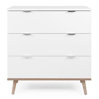 Cómoda Finori Göteborg 1 branco e carvalho sonoma - 1