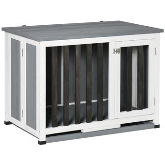 Gaiola para Cães PawHut | 84,5x51,4x61 cm | Cinzento - 1