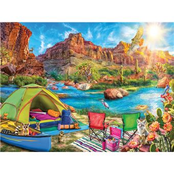 Puzzle Ravensburger Panorâmico Canyon Camping | 1500 Peças - 1