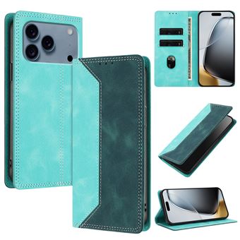 Capa FLOODKING para iPhone 17 Pro Max | Couro Premium Bicolor | Porta-Cartões | RFID | Suporte | Verde Escuro - 1