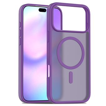 Capa Magnética à Prova de Queda com Toque Suave Fosco QT02 V-REEL para iPhone 17 Pro Max - Roxo Escuro - 1