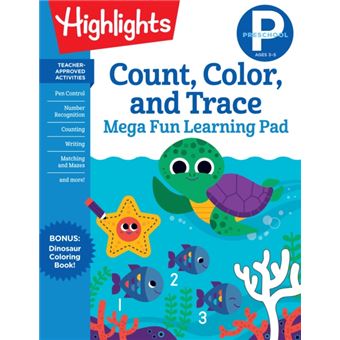 Preschool Count, Color, and Trace Mega Fun Learning Pad - 1