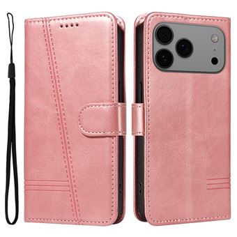 Capa FOXDOCK para iPhone 17 Pro Max | Fecho Magnético | Compartimentos para Cartões e Suporte | Pele PU | À Prova de Choque | Rosa - 1