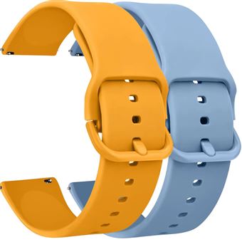 Kit 2 Braceletes Vivatone Antiimpacto para Huawei Watch Ultimate | Amarelo e azul - 1