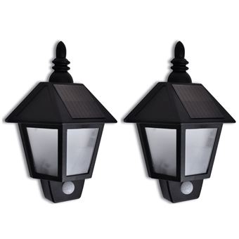 Candeeiro solar de parede com sensor de movimento vidaXL | 2 peças - 1