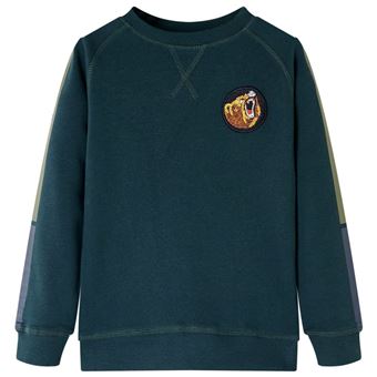 Sweatshirt para criança | vidaXL | verde-musgo 140 | 9 a 10 anos - 1