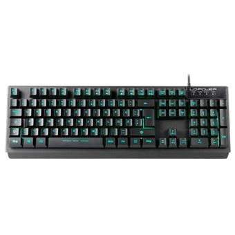 Teclado com Fios LC-Power LC-KEY-4B-LED | Idioma: Alemão | Preto - 1