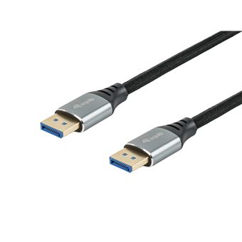 Cabo Displayport Equip 119283 Cabo DisplayPort 2.1 Premium, 3,0 m, 16K/60Hz, 54Gbps | Prateado - 1