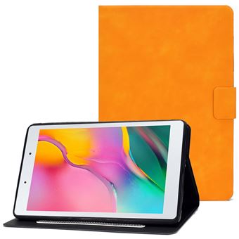 Capa PU com suporte e suporte de cartão Magunivers para Samsung Galaxy Tab A 8.0 (2019) SM-T290 (Wi-Fi)/SM-T295 (LTE) - laranja - 1