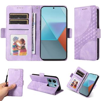 Capa FLOODKING para Xiaomi Redmi Note 13 Pro 5G | Design Acolchoado | Couro PU Premium | Roxo - 1