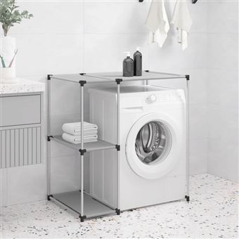 Estante de arrumação para máquina de lavar roupa vidaXL | ferro cinza - 1