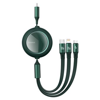 Cabo BASEUS CAMLC-AMJ06 Type-C para M+L+C | 1.2 m | 100W - Verde - 1