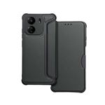 Tumundo Custodia Libro Con Finestra Per Xiaomi Redmi 13C - Cover In TPU E Supporto Integrato - Chiusura Magnetica - Colore Nero - 3