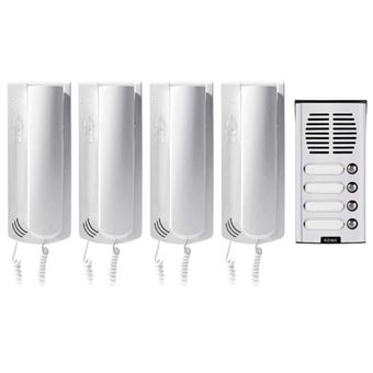 Kit Audio Porteiro Vimar Quadrifamiliar K62K0.04 - 1