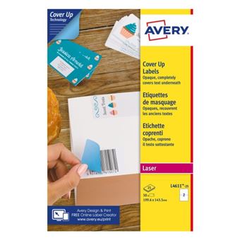 Etiqueta Autocolante Avery L4611-25 | Branco - 1