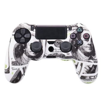 Capa Protetora em Silicone Nanlin para Comando PS4/Slim/Pro | Branco e preto - 1