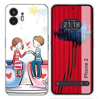 Capa Tumundosmartphone de silicone para Nothing Phone 2 5G design Desenhos de café - 1
