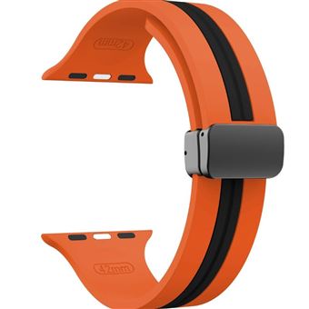 Bracelete SnapFlow Antiimpacto para Apple Watch Ultra - Laranja/Preto - 1