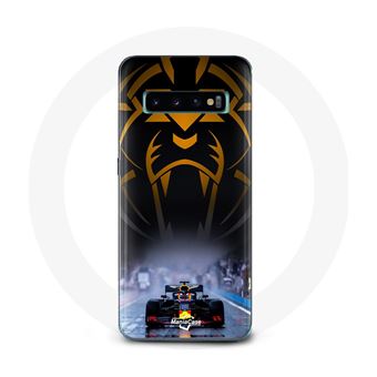 Capa Maniacase para Samsung Galaxy S10 Plus Fórmula 1 Sebastian Vettel Piloto de Corrida F1 Preto - 1