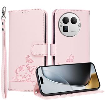 Capa FOXDOCK para Realme GT8 Pro | Flip | Bloqueio RFID | Fecho Magnético | Pele Sintética | Alça de Pulso Amovível | Rosa - 1