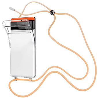 Capa Cristal com Fio Cordão Antiimpacto Laranja para Google Pixel 7 - 1