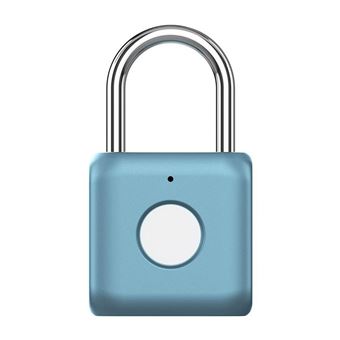 Cadeado com Impressão Digital 360 Kitty Aço Inoxidável - Azul - 1