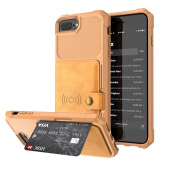 Capa Magunivers PU revestido com folha built-in amarelo para Apple iPhone 8 Plus/7 Plus/6s Plus/6 Plus 4.7 inch