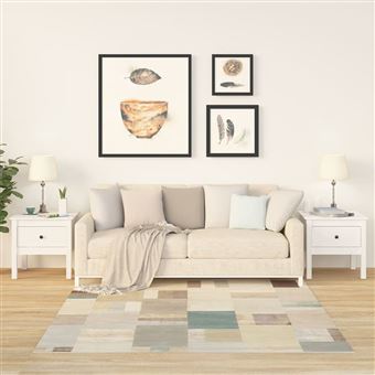 Mesas de Apoio vidaXL | 2 Peças | 50x50x49 cm | Madeira de Pinho Maciça Branco - 1