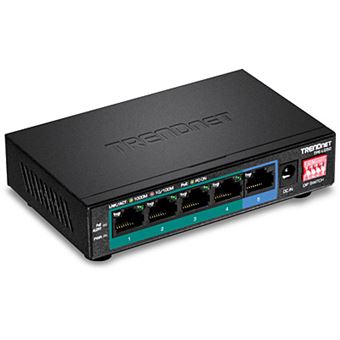 comutador de rede Trendnet TPE-LG50 Gigabit Ethernet (10/100/1000) Preto Apoio Power over Ethernet (PoE)