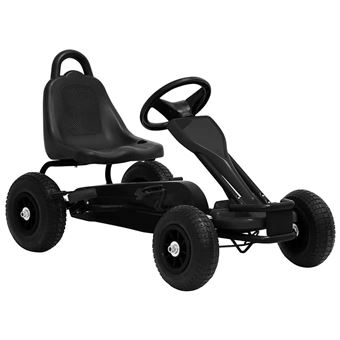 Kart a pedais com pneus pneumáticos vidaXL | preto - 1