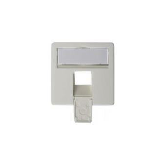 Telegärtner Face plate complete 50 x 50 for AMJ45 8/8 UP/O alpine white - 1