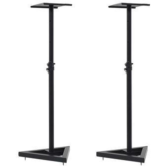 Suportes de colunas monitores de estúdio vidaXL | 2 Peças | Aço preto - 1
