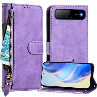 Capa Carteira ZURSANA para Tecno Spark Go 5G | Suporte | Zíper | Proteção Anti-Impacto  | Violeta - 1