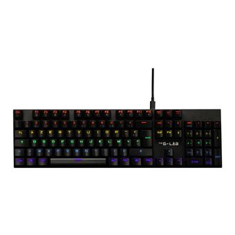 Teclado Gaming com Fios The G-Lab Keyz Carbon EX | Idioma: Francês | Preto - 1