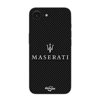 Capa Maniacase para Iphone 16E | Masertati White Carbon Back - 1