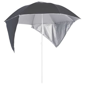 Guarda-sol de praia com paredes laterais vidaXL | 215 cm | antracite - 1