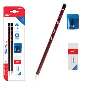 Conjunto de Escrita DAM | 2 Lápis + Borracha + Afia - 1