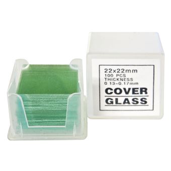 Lamelas Bresser para Microscopia | 22 x 22 mm - 100 Peças - 1