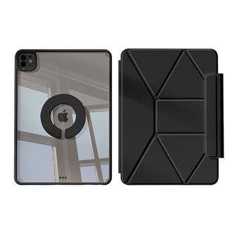 Capa Luckybutterfly para Ipad 2025 11ª geração 11" | Rotativo Suporte Elevatório Com Capa Interior Transparente | Preto | com Película de Vidro Temperado - 1