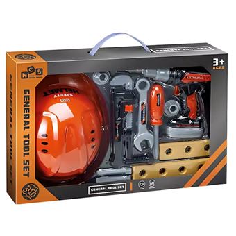 Conjunto de Ferramentas Infantil LPM| 16 Peças | Capacete e Berbequim Elétrico - 1