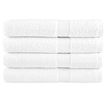 Toalhas premium vidaXL | 4 peças | 100x200 cm | 600 gsm algodão branco - 1