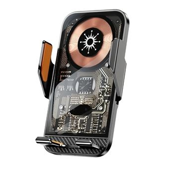 Carregador Suporte de Carro Sem Fios Klack | com Sensor de Abertura Inteligente | Rotação 360° | carga Inalambrica | Instalação em Grelha de Ventilação - 1