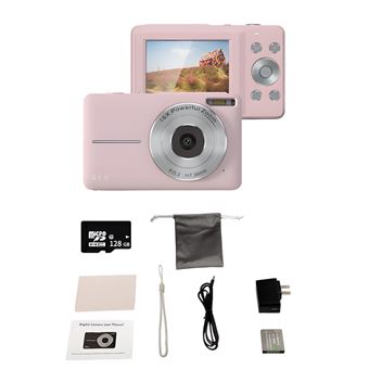 Câmara Digital SZSMART DC403 | Leve e Portátil | 128GB | Rosa - 1