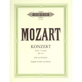 Partitions classique EDITION PETERS MOZART WOLFGANG AMADEUS - FLUTE CONCERTO NO.1 IN G, WITH CADENZAS K.313 - FLUTE AND PIANO Flûte traversière - 1
