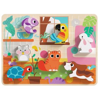 Puzzle em Madeira Tooky Toy Animais de Estimação | 8 Peças - 1