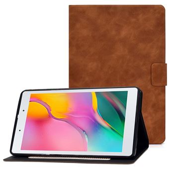 Capa PU com suporte e suporte de cartão Magunivers para Samsung Galaxy Tab A 8.0 (2019) SM-T290 (Wi-Fi)/SM-T295 (LTE) - Castanho - 1