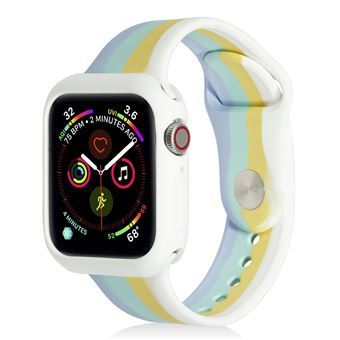 Bracelete de Silicone HSMY com Proteção do Relógio para Apple Watch Series 6/ SE/ 5/ 4 | 40 mm - Multicolor8 -Tamanho S/M - 1