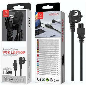 Cabo de Alimentação para Computador Woox WB2921 - Preto - 1
