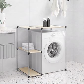 Estante arrumação para máquina lavar roupa vidaXL | 87x55x90,5 ferro creme - 1